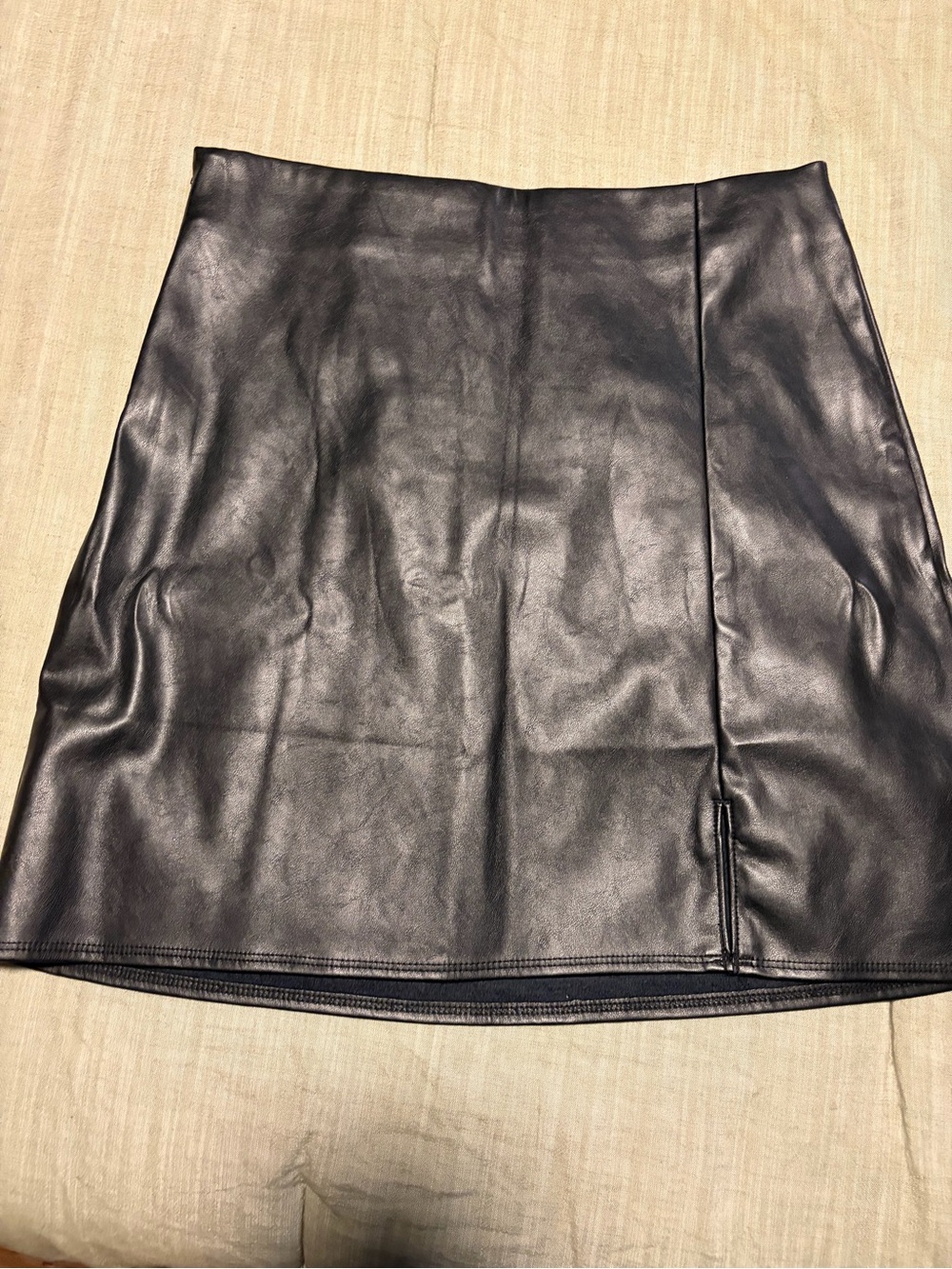 Old Navy Black Faux Leather Mini Skirt